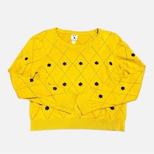 ANTHROPOLOGIE Yumi Daisy Sweater Kimmy Schmidt size Large